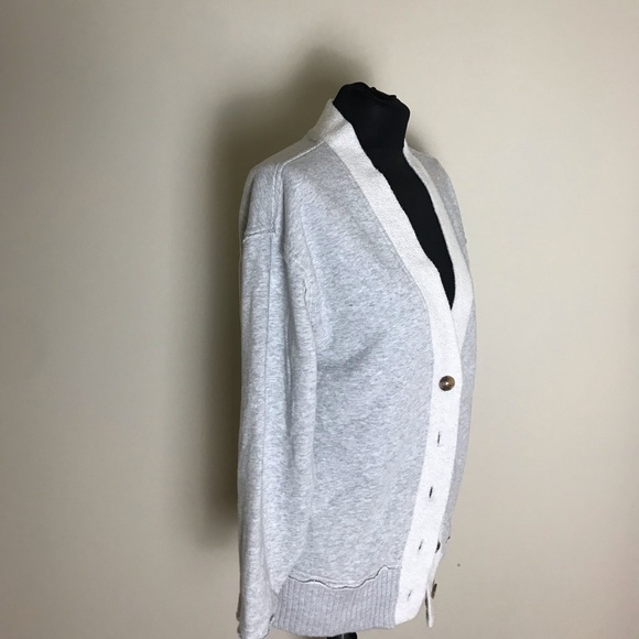 Aerie Gray Baseball Cardigan NWT - Picture 2 of 5
